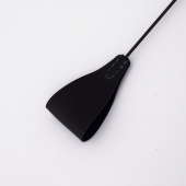 Стек с широким черным кожаным наконечником и металлической ручкой - 67 см. - Crazy Handmade - купить с доставкой в Туле