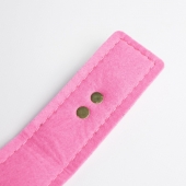 Черно-розовый ошейник с золотистой фурнитурой - Crazy Handmade - купить с доставкой в Туле