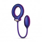 Фиолетовое эрекционное виброкольцо с анальным шариком Eclipse - ONE DC B.V. - в Туле купить с доставкой