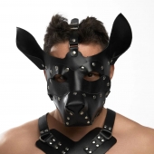 Черная кожаная маска «Собака» - Crazy Handmade - купить с доставкой в Туле