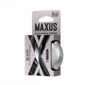 Черные утолщенные презервативы MAXUS Extra Strong с железным кейсом - 3 шт. - Maxus - купить с доставкой в Туле