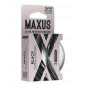 Черные утолщенные презервативы MAXUS Extra Strong с железным кейсом - 3 шт. - Maxus - купить с доставкой в Туле