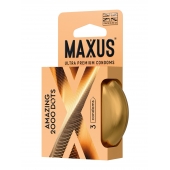 Точечные презервативы MAXUS 2000 Amazing Dots с железным кейсом - 3 шт. - Maxus - купить с доставкой в Туле