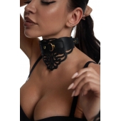 Фигурный чокер с узорами и золотистой фурнитурой - Crazy Handmade - купить с доставкой в Туле