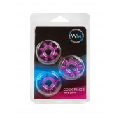 Набор из 3 лиловых эрекционных колец различной формы - Erowoman-Eroman - в Туле купить с доставкой