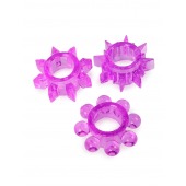 Набор из 3 лиловых эрекционных колец различной формы - Erowoman-Eroman - в Туле купить с доставкой