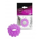 Лиловое эрекционное кольцо с 2 рядами стимулирующих шариков - Erowoman-Eroman - в Туле купить с доставкой
