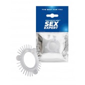 Эластичное эрекционное кольцо с 3 шариками и шипами - Sex Expert - в Туле купить с доставкой