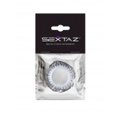 Эластичное эрекционное колечко с черными «ресничками» - Sextaz - в Туле купить с доставкой