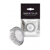 Эластичное эрекционное кольцо с длинными черными «ресничками» - Sextaz - в Туле купить с доставкой