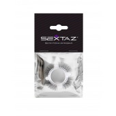 Эластичное кольцо с «ресничками» и 4 шариками - Sextaz - в Туле купить с доставкой