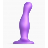 Фиолетовая насадка Strap-On-Me Dildo Plug Curvy size M - Strap-on-me - купить с доставкой в Туле