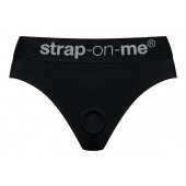 Черные трусики для насадок Heroine Lingerie Harness - size XL - Strap-on-me - купить с доставкой в Туле