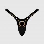 Черный пояс для фиксации насадок Strap-On-Me Leatherette Harness Fabulous - Strap-on-me - купить с доставкой в Туле