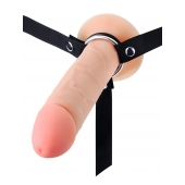 Мужской полый страпон на регулируемых ремешках - 22 см. - Sex Expert - купить с доставкой в Туле