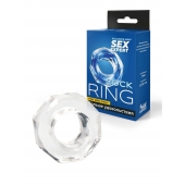 Прозрачное эрекционное кольцо в форме гайки - Sex Expert - в Туле купить с доставкой