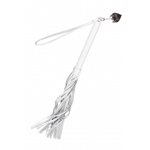 Белая кожаная плеть - 50 см. - Pecado - купить с доставкой в Туле