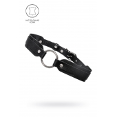 Черный кожаный чокер-ошейник со скруглёнными углами - Pecado - купить с доставкой в Туле