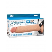 Телесный пустотелый фаллопротез 9’’ Hollow Silicone Strap-On - 24,1 см. - Pipedream - купить с доставкой в Туле