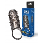 Дымчатая насадка на пенис с выпуклостями - 12 см. - Sex Expert - в Туле купить с доставкой