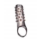 Дымчатая насадка на пенис с выпуклостями - 11 см. - Sex Expert - в Туле купить с доставкой