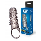 Дымчатая насадка на пенис с шипами и выпуклостями - 12 см. - Sex Expert - в Туле купить с доставкой