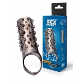 Дымчатая насадка на пенис с шипами и выпуклостями - 12,5 см. - Sex Expert - в Туле купить с доставкой