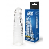 Прозрачная закрытая насадка на член - 15 см. - Sex Expert - в Туле купить с доставкой