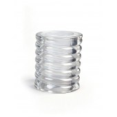 Прозрачная сквозная насадка на пенис с ребрышками - Sex Expert - в Туле купить с доставкой