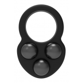 Черное эрекционное кольцо с утяжелителями - Dream Toys - в Туле купить с доставкой
