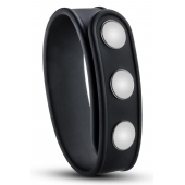 Черное эрекционное кольцо на кнопках - Blush Novelties - в Туле купить с доставкой