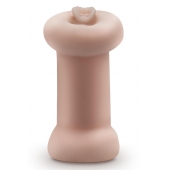 Телесный люминесцентный двусторонний мастурбатор Tasha - Blush Novelties - в Туле купить с доставкой