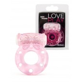 Розовое эрекционное виброкольцо с бабочкой - 1137 - в Туле купить с доставкой