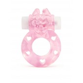 Розовое эрекционное виброкольцо в форме зайчика - 1137 - в Туле купить с доставкой