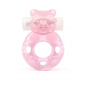 Розовое эрекционное виброкольцо в форме мишки - 1137 - в Туле купить с доставкой