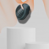 Серый сквозной мастурбатор с вибрацией Manwan Starter - Manwan - в Туле купить с доставкой