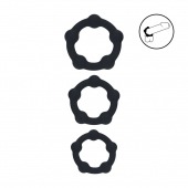 Набор из 3 эрекционных колец Beaded Silicone Cockring Set - Shots Media BV - в Туле купить с доставкой