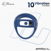 Синее интерактивное эрекционное виброкольцо Rank - Intoyou - в Туле купить с доставкой