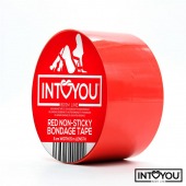 Красный скотч для фиксации Non-Sticky Bondage Tape - 15 м. - Intoyou - купить с доставкой в Туле