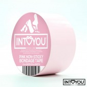 Розовый скотч для фиксации Non-Sticky Bondage Tape - 15 м. - Intoyou - купить с доставкой в Туле