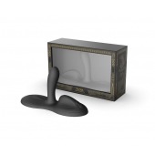 Черная виброподушка с функцией нагрева Flora - Zalo