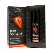 Жидкий вибратор Orgie High Voltage Strawberry - 15 мл. - ORGIE - купить с доставкой в Туле