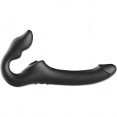 Черный безремневой страпон с 3 моторами - Ibiza - купить с доставкой в Туле