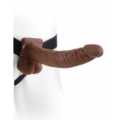 Полый мужской фаллопротез Hollow Strap-On with Balls - 24 см. - Pipedream - купить с доставкой в Туле