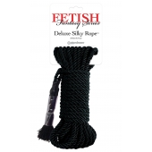 Черная веревка для фиксации Deluxe Silky Rope - 9,75 м. - Pipedream - купить с доставкой в Туле