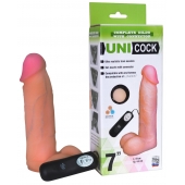 Фаллическая насадка Харнесс UNICOCK 7  с вибрацией - 19 см. - LOVETOY (А-Полимер) - купить с доставкой в Туле