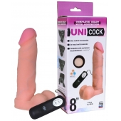 Фаллическая насадка Харнесс UNICOCK 8  с вибрацией - 20 см. - LOVETOY (А-Полимер) - купить с доставкой в Туле