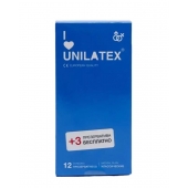 Классические презервативы Unilatex Natural Plain - 12 шт. + 3 шт. в подарок - Unilatex - купить с доставкой в Туле