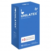 Классические презервативы Unilatex Natural Plain - 12 шт. + 3 шт. в подарок - Unilatex - купить с доставкой в Туле