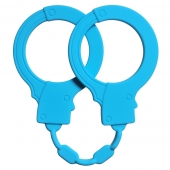 Голубые силиконовые наручники Stretchy Cuffs Turquoise - Lola Games - купить с доставкой в Туле